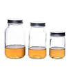 Venta caliente Frascos de vidrio de miel redondo Botellas 150ml 220ml 500ml 1000ml Mason Jar Embaqueje