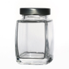 Canning de vidrio cuadrado engrosado al por mayor 180 ml de frascos de vidrio personalizables para mermelada de miel con tapa