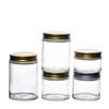 Alta calidad 100ml 180ml 280ml 380ml Jares de vidrio de comida redonda clásica al por mayor para mermelada de miel
