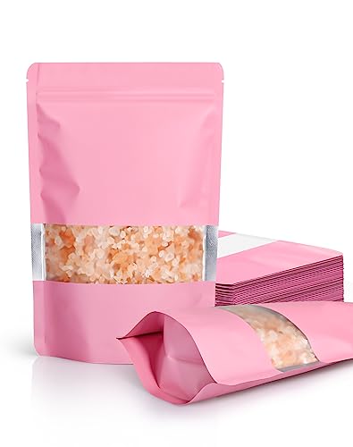 KDG Stand Up Colorfle Kraft Paper Bolss con bolsas de almacenamiento de alimentos con bloqueo de cremallera de ventana mate para productos de empaque reutilizables