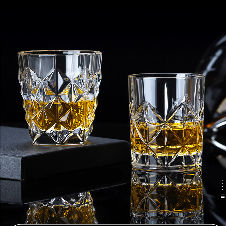 Vasos de whisky de venta de whisky de 300 ml de vaso de cristal de licor