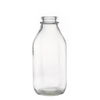 1000 ml de gran forma cuadrada Botellas de leche de vidrio Embalaje de leche