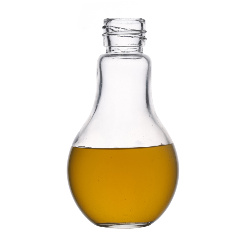 Diseño de bulbo de 380 ml de botellas de bebida de vidrio Embalaje de bebidas