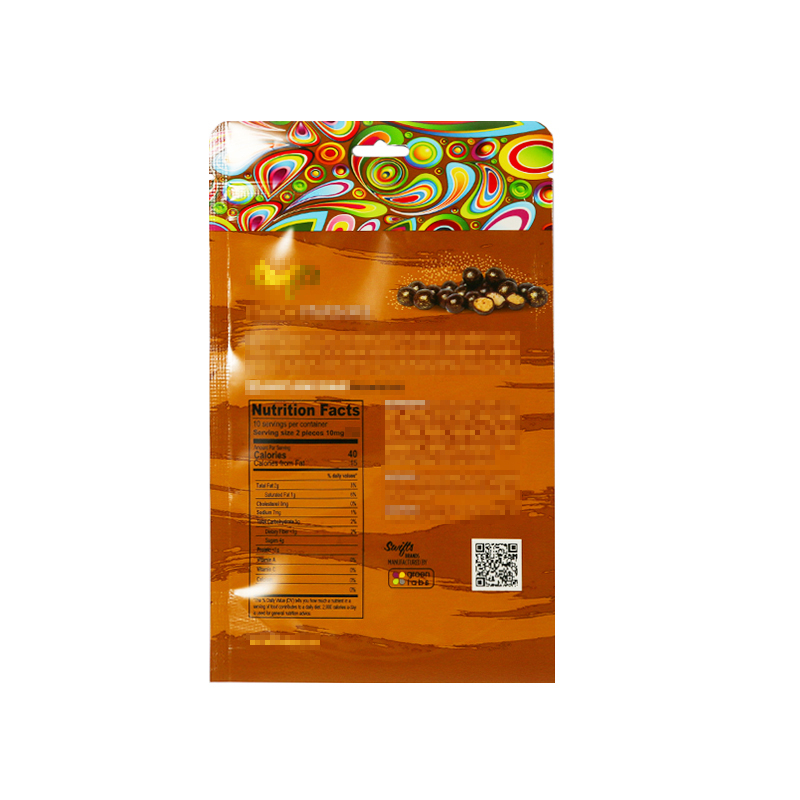 Bolsas de mylar negra mate de cáñamo a prueba de olor resistente a los niños Canna bis bis empaquetado de alimentos concentrados bolsas