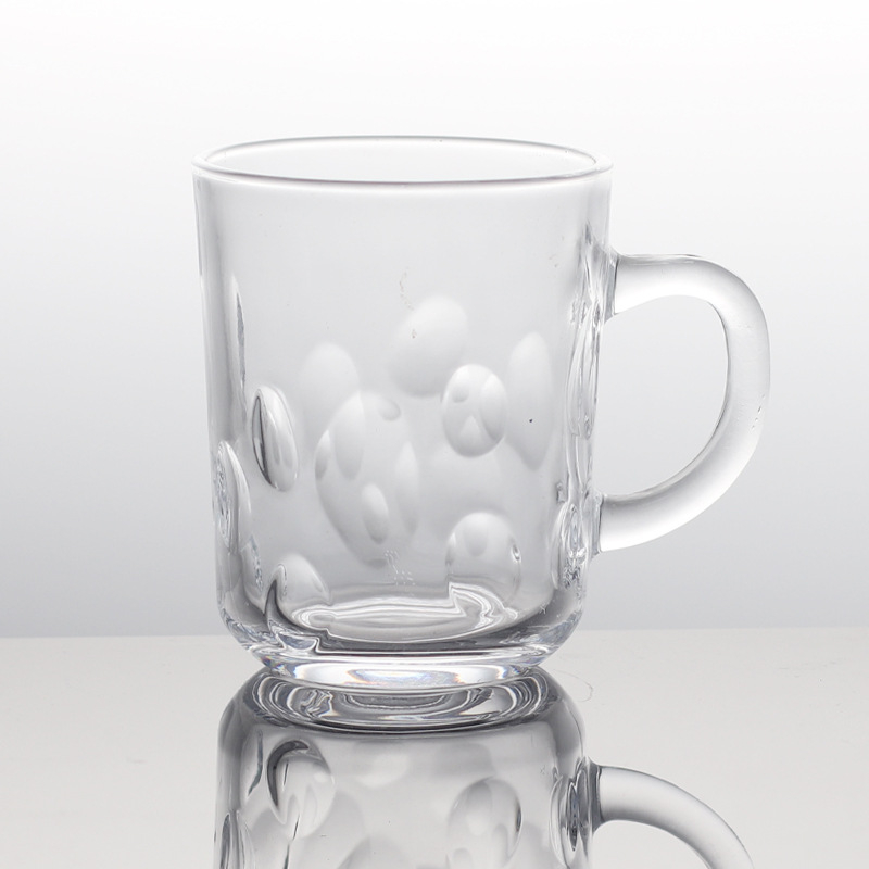Tazas de café de la leche de la bebida del agua de cristal modificado para requisitos particulares 8oz al por mayor
