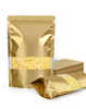 KDG Stand Up Colorfle Kraft Paper Bolss con bolsas de almacenamiento de alimentos con bloqueo de cremallera de ventana mate para productos de empaque reutilizables