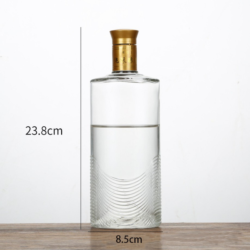 Envase de vino de botellas de licor de vidrio reciclado de alta calidad de 250 ml