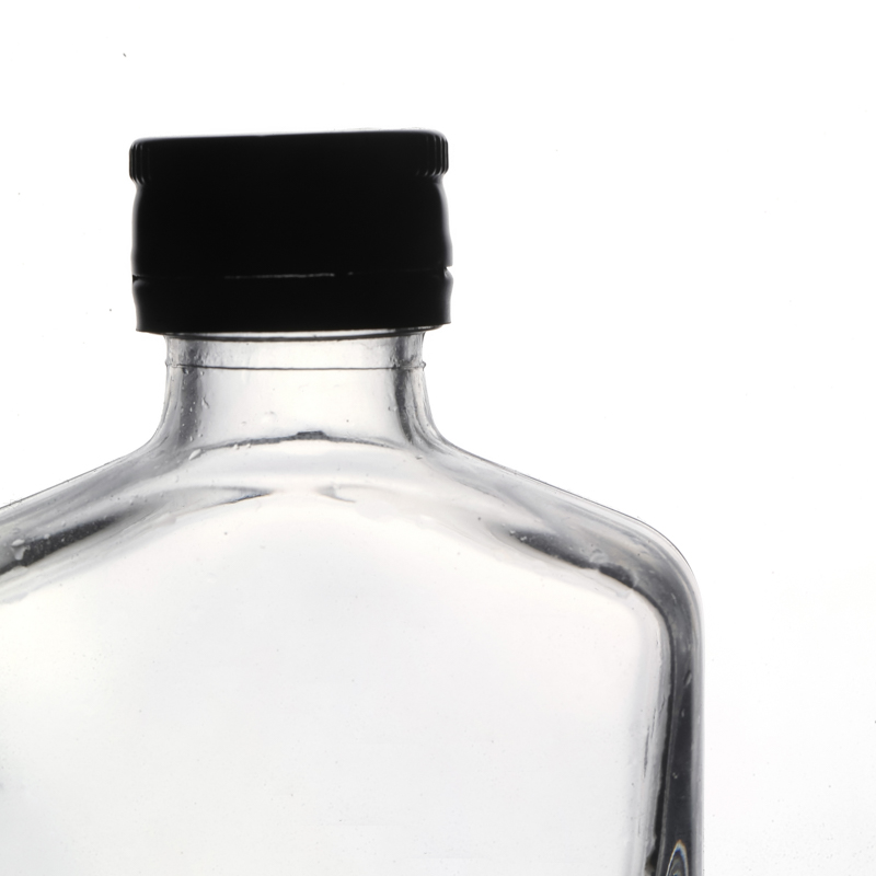 Botellas de licores de gama alta Material de vidrio plano botellas de vino pequeñas 100 ml