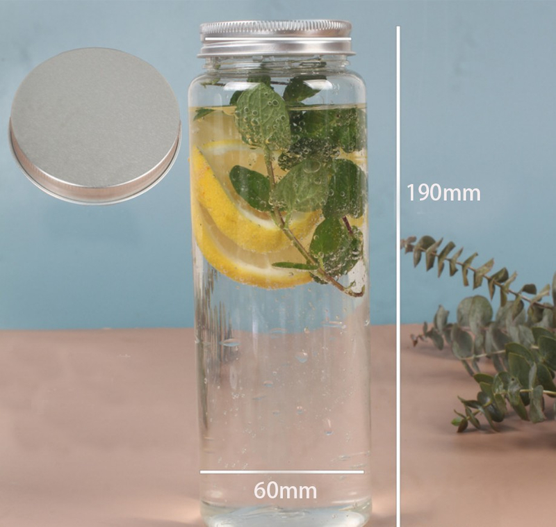 Botellas de agua de vidrio de 350 ml de botellas de agua portátiles transparentes