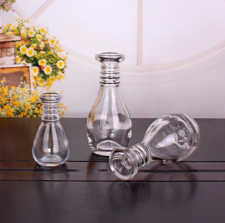 Clear Fancy 120 ml Vase de flor de vidrio Decoración del hogar 