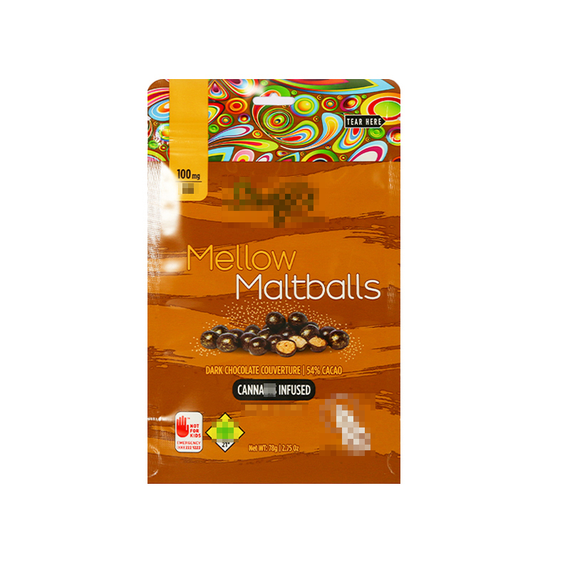 Bolsas de mylar negra mate de cáñamo a prueba de olor resistente a los niños Canna bis bis empaquetado de alimentos concentrados bolsas