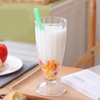 Tazas de jugo de leche de vidrio de alta calidad duradera para restaurante