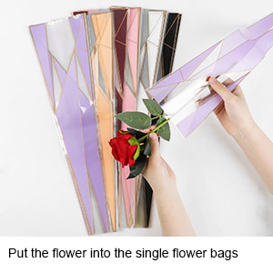 Bolsas de envoltura de mangas de flores individuales kdg