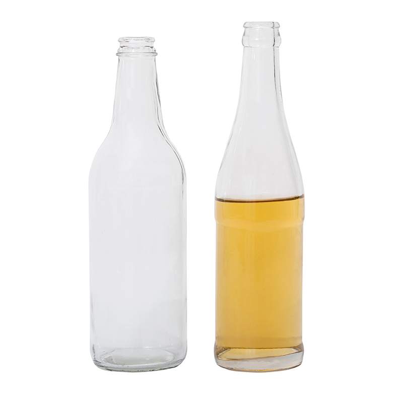 Botellas de agua de vidrio de 350 ml con tapas de bebidas de botellas de vino