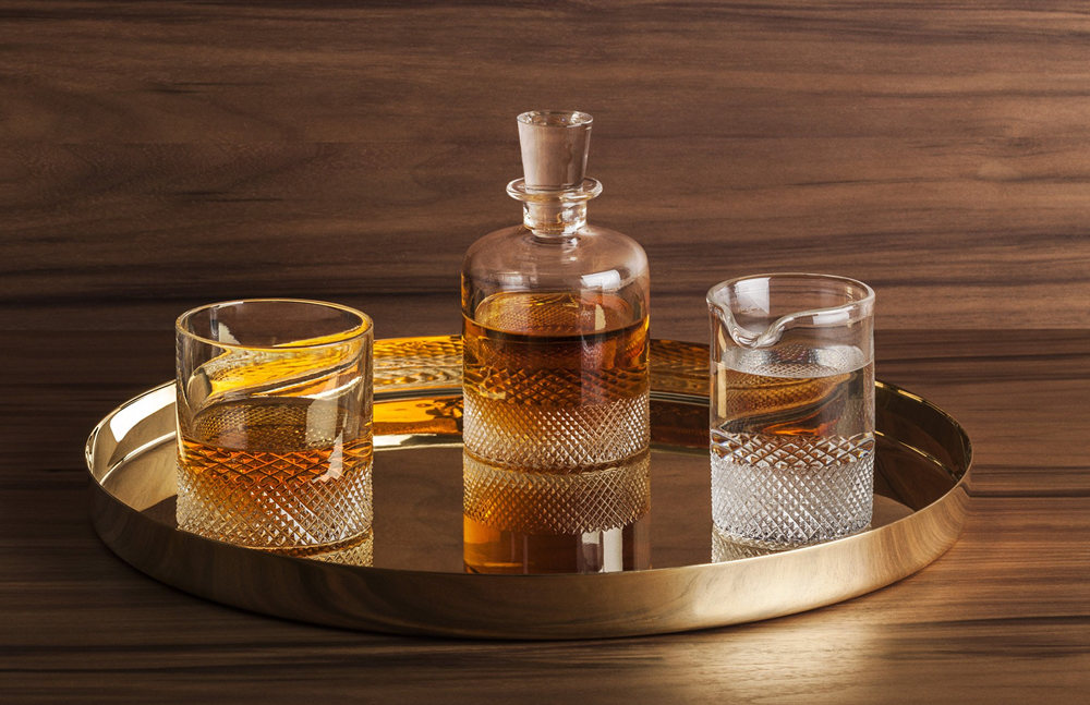 Tazas de vidrio de cristal de whisky