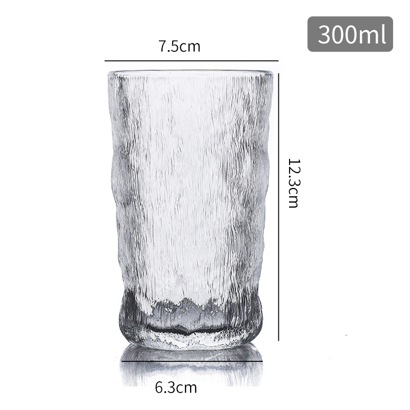 Estilo de iceberg tazas de agua de 300 ml de bebidas de vidrio