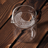 Crescent Justice Cup Great de vidrio resistente al calor de un colador de té engrosado