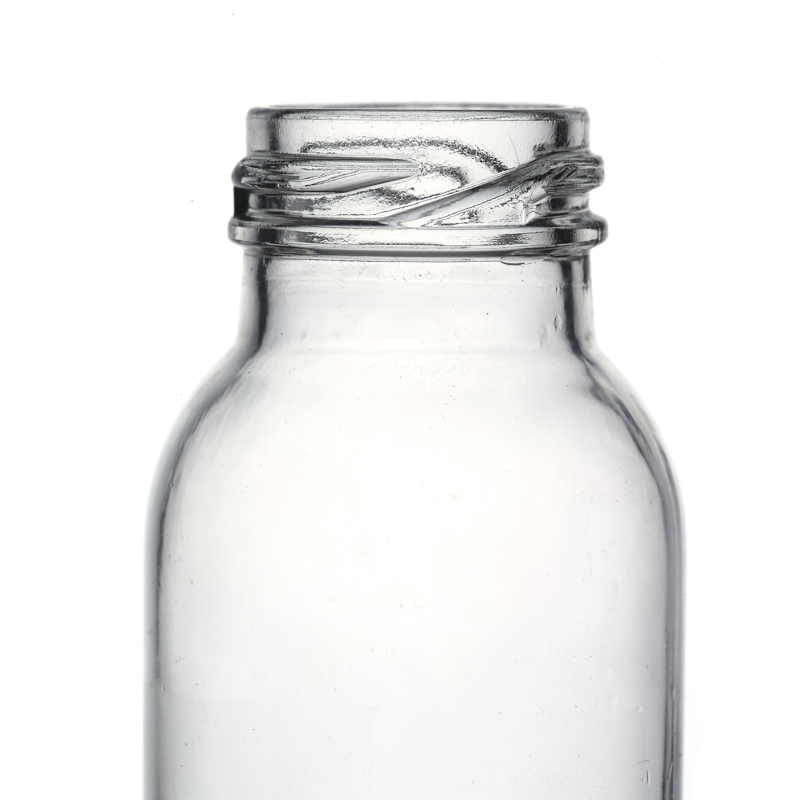Cilindro de vidrio beber botellas paquete de jugo botella de vidrio en venta