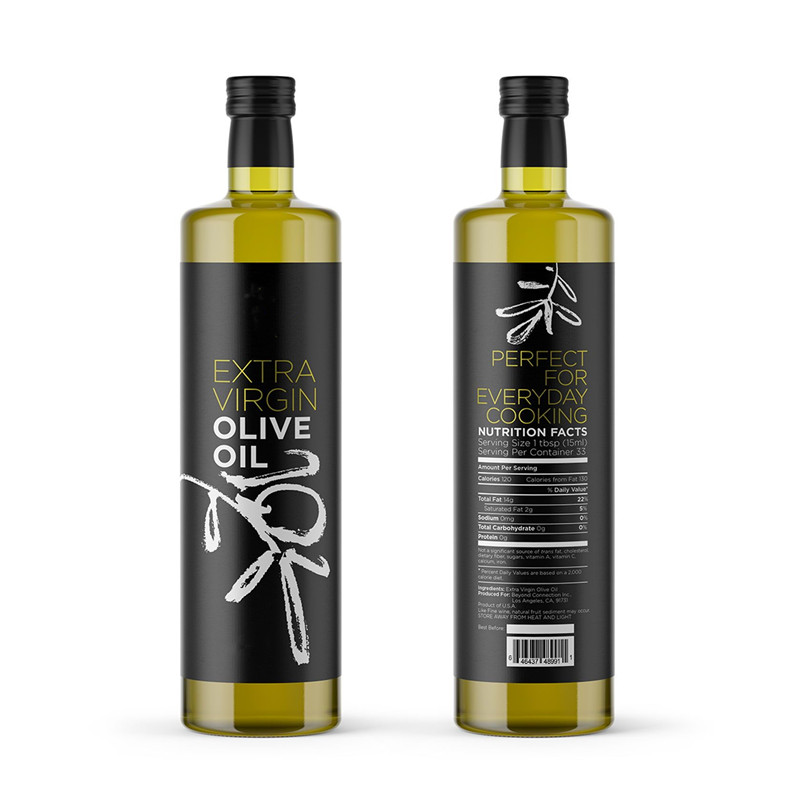 Color ámbar 250 ml de botellas de aceite de oliva de vidrio botellas de aceite de cocción con tapas