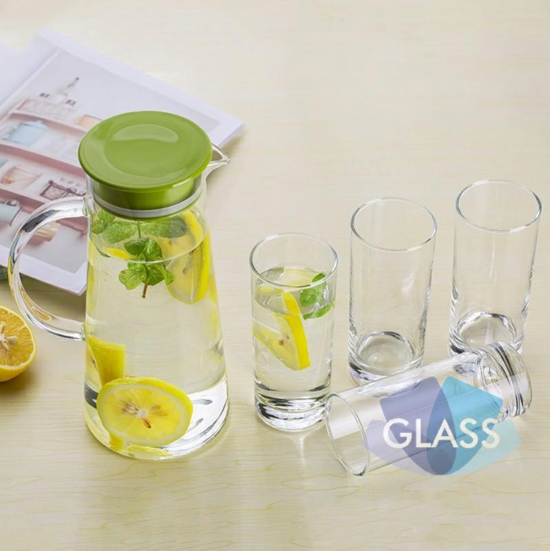 Copa de vidrio reutilizable natural Conocías de agua de vidrio redondo 