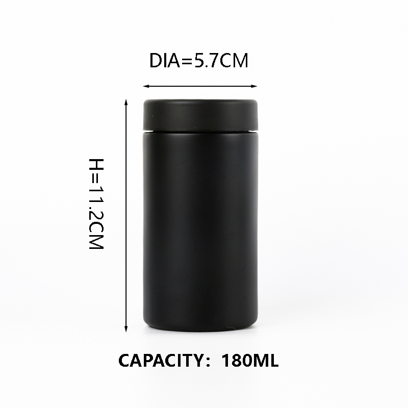 KDG Negro 1oz 2 oz 10 oz Vacío de contenedores de concentrado de vidrio resistente al niño