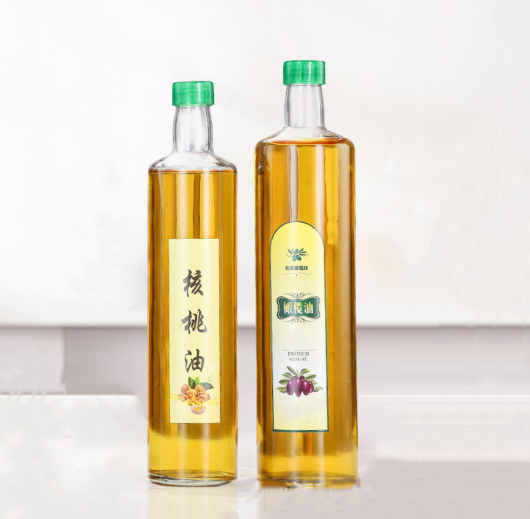 Vaso de botella de aceite de oliva