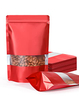 KDG Stand Up Colorfle Kraft Paper Bolss con bolsas de almacenamiento de alimentos con bloqueo de cremallera de ventana mate para productos de empaque reutilizables