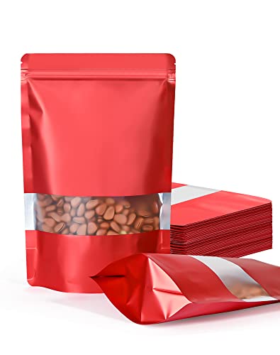 KDG Stand Up Colorfle Kraft Paper Bolss con bolsas de almacenamiento de alimentos con bloqueo de cremallera de ventana mate para productos de empaque reutilizables