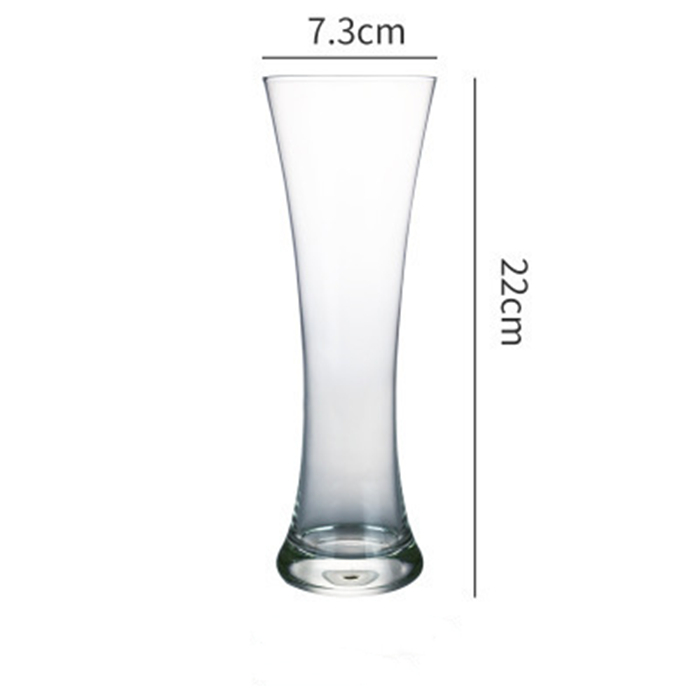 Tazas de bebida heladas de vidrio de cerveza de estilo de lujo de diseño delgado 350 ml