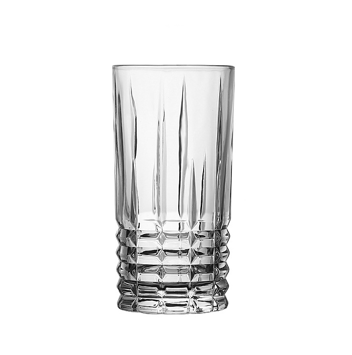 Copa de vidrio de moda 400 ml de agua Tumblers Bebida de whisky