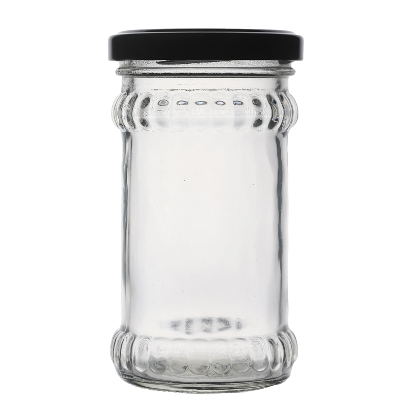 Al por mayor 200ml 220ml 280ml Jares rectos rectos de vidrio Embalaje de alimentos Jares de vidrio Jares de vidrio con fabricante de tapa