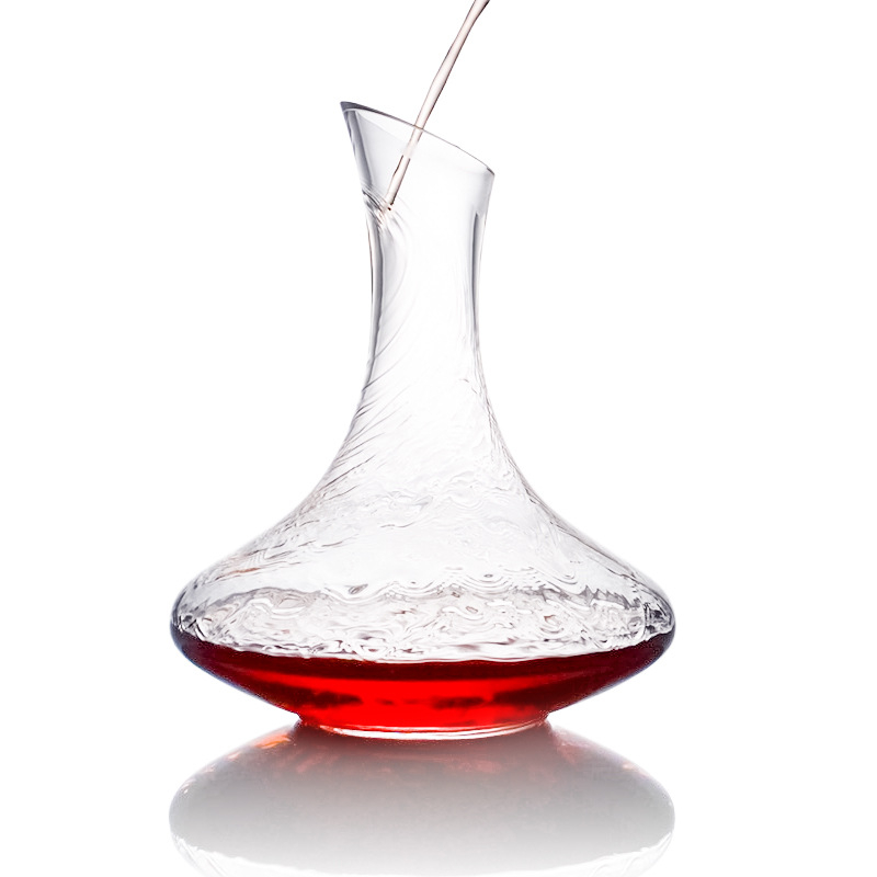 1800 ml de década de década de giro de la boca de 1800 ml vino de vidrio de cristal decante