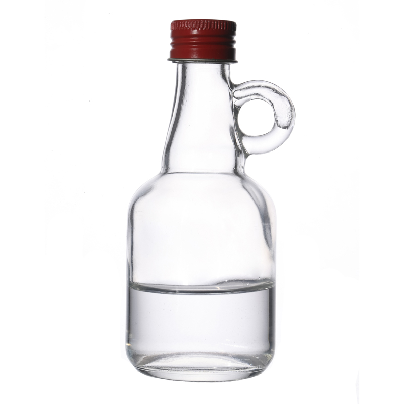Botellas portátiles de vino de vidrio vacío 100 ml con tapas de plástico 