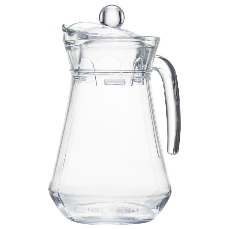 Jarra de agua de vidrio azul claro que bebe teteras de 1300 ml de cocina para el hogar