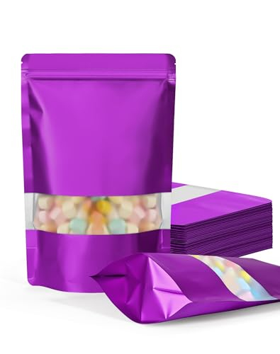 KDG Stand Up Colorfle Kraft Paper Bolss con bolsas de almacenamiento de alimentos con bloqueo de cremallera de ventana mate para productos de empaque reutilizables