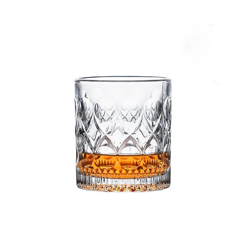 340 ml de taza de vidrio de licor Cazas de whisky de cristal