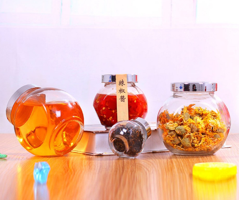 Frascos de vidrio de dulces