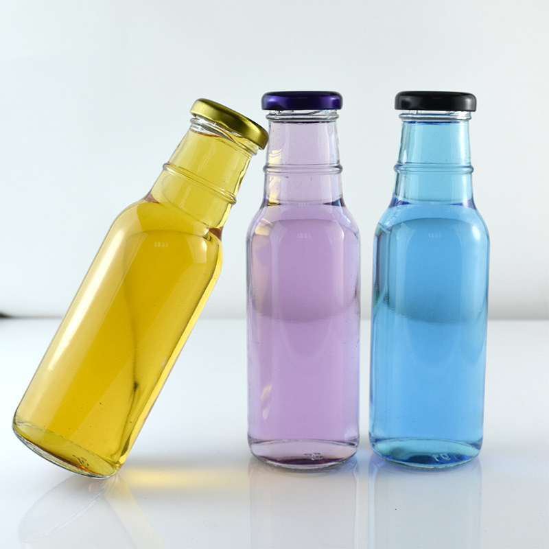 Botella de vidrio de color