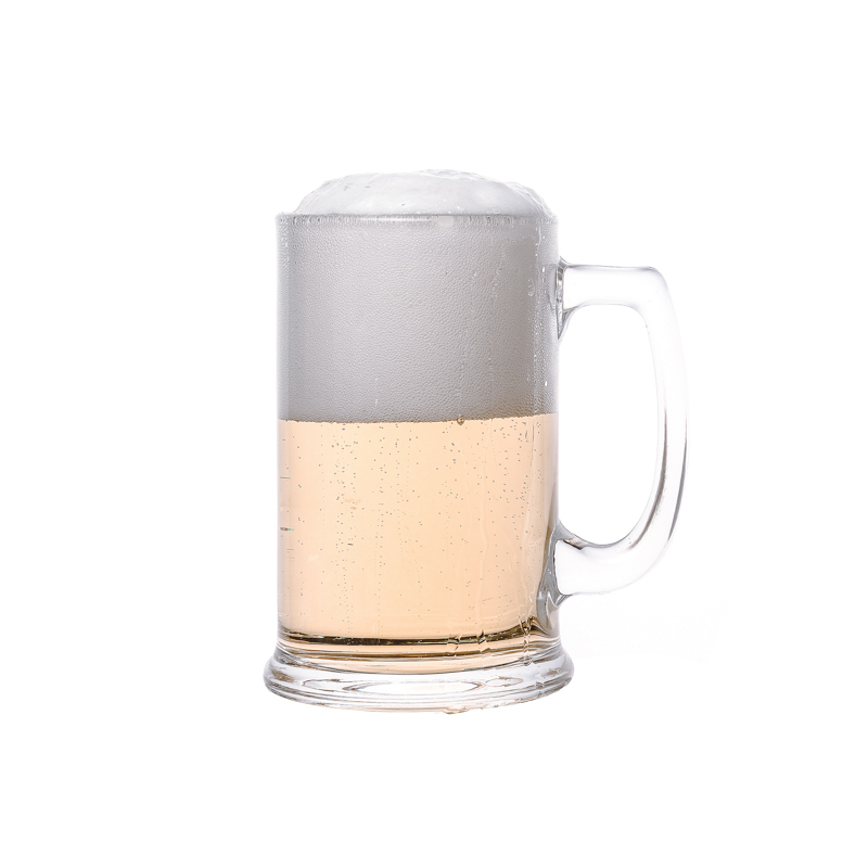 Copa de vidrio de 400 ml Embalaje de café Copa caliente Casas con soporte