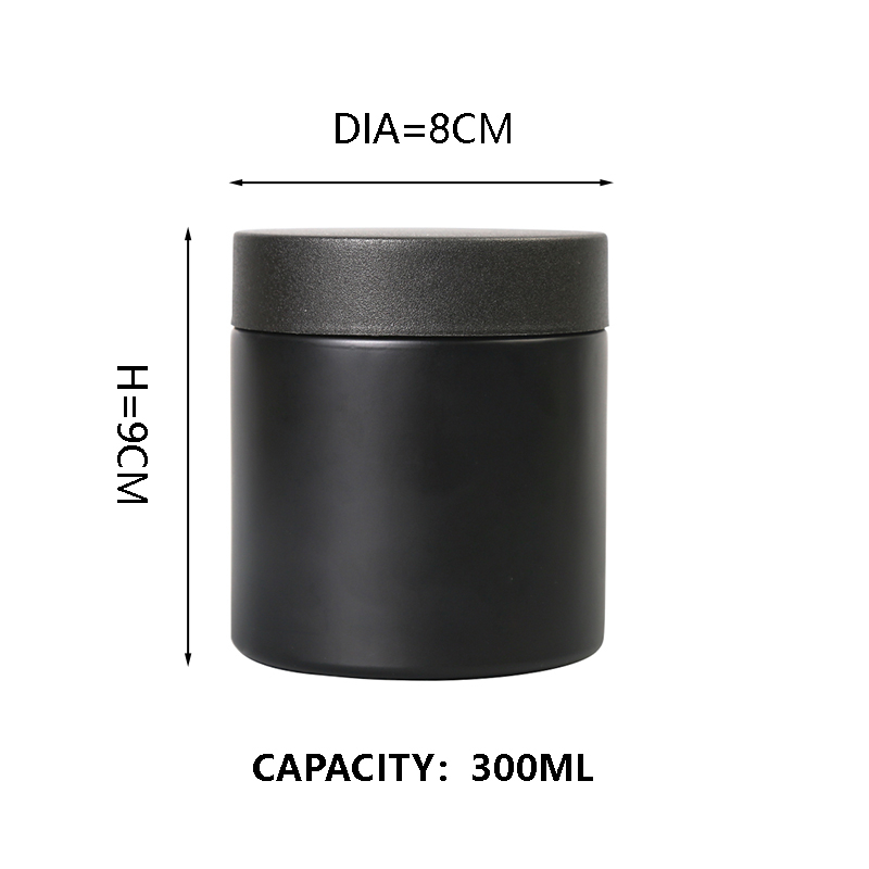 KDG Negro 1oz 2 oz 10 oz Vacío de contenedores de concentrado de vidrio resistente al niño